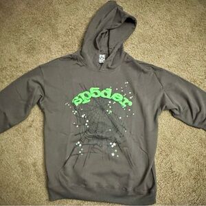 Spider Graphic Gray Hoodie for Men